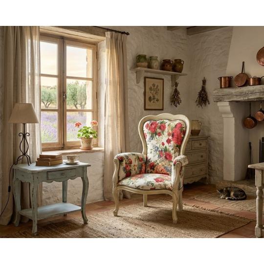 nyaralo provanszi provence fotel feher viragos kenyelmes kismeretu nappali karpitos butor gyartas lakberendezes.jpg